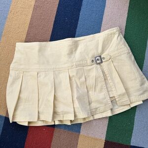 BDG Shaina Belted Linen Micro Mini Skort
